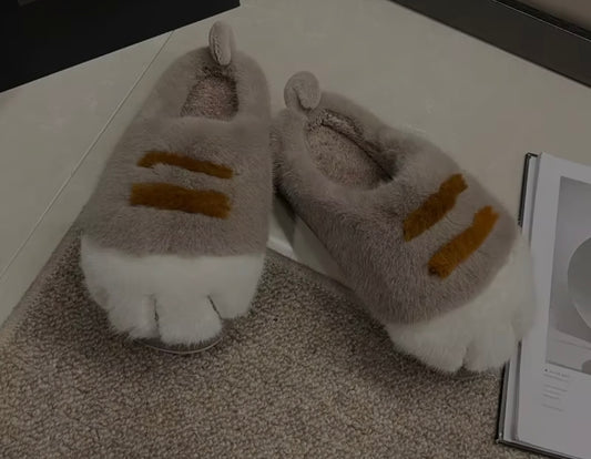 Nos pantoufles chat